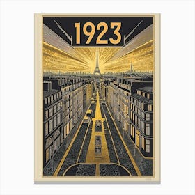 Aihrgdesign A Vintage Travel Poster Showcasing Art Deco Archi 9f47cb17 3a39 468a 9df3 37664173301d 2 Canvas Print