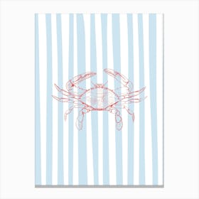 Stripey Crab Canvas Print