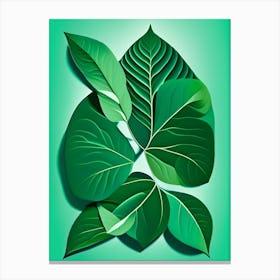 Spearmint Leaf Vibrant Inspired 3 Canvas Print