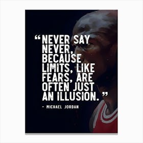 Michael Jordan Inspirational Quote Canvas Print