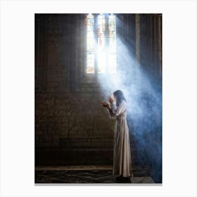 A Digital Painting Capturing The Moment Of Resurrection A Sheer Clad Figure Imbued With Spiritualit 2 Canvas Print