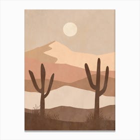 Cactus In The Desert 30 Canvas Print