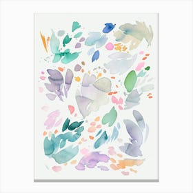 Abstract Watercolour Petals Flowers Canvas Print