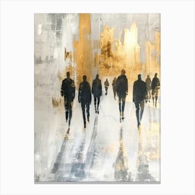 People Walking In The City Canvas Print