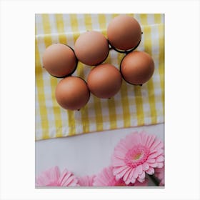 Eggs On A Table 5 Canvas Print