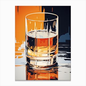 Glass Of Whiskey, Mid century 4 Canvas Print