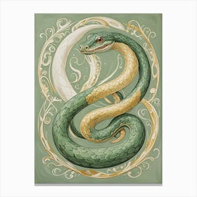 Snake In A Shape Canvas Print