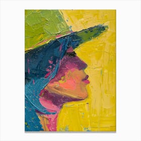 Portrait Of A Woman In A Hat 10 Canvas Print