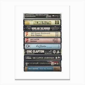 Eric Clapton - Albums - Cassette Print Canvas Print