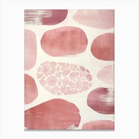 Pink And White Abstract Painting Canvas Print