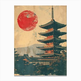 Todai Ji Temple Mid Century Modern 3 Canvas Print