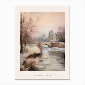 Dreamy Winter Painting Poster Richmond England 2 Canvas Print