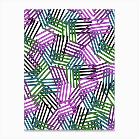 Abstract Crosshatch Canvas Print