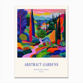 Colourful Gardens Mirabell Palace Gardens Austria 2 Blue Poster Canvas Print