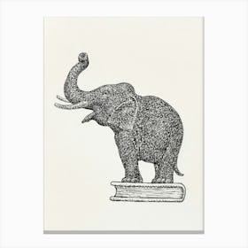 Elephant On A Book (1935 1936) Drawing By Leo Gestel Canvas Print