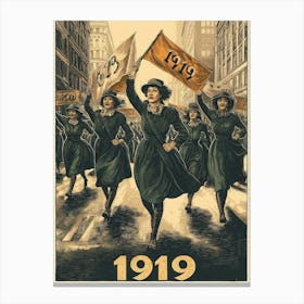 Aihrgdesign A Vintage Activist Poster Celebrating Womens Suff 286785a1 4c2f 43db A656 A58954ee848a 1 Canvas Print