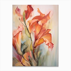 Fall Flower Painting Gloriosa Lily 2 Canvas Print