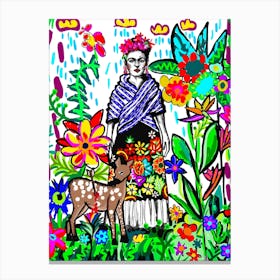 Frida And Granizo Canvas Print
