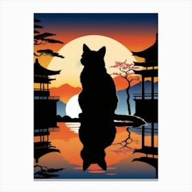Japan Cat Art 8 Canvas Print