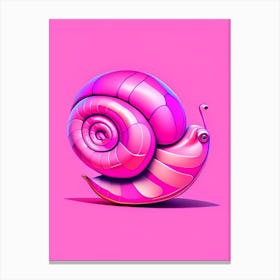 Full Body Snail Pink 3 Pop Art Canvas Print
