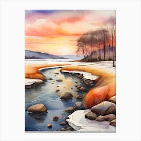 Winter Landscape Painting 5 Canvas Print