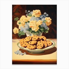 Cookies Vintage Cookbook Style 3 Canvas Print