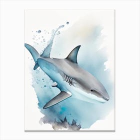 Galapagos Shark 2 Watercolour Canvas Print