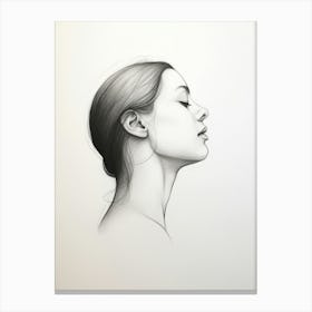 Detailed Digital Illustration Of A Face 2 Canvas Print
