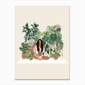 Kayla The Plant Lady Canvas Print
