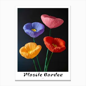 Bright Inflatable Flowers Poster Poppy 3 Canvas Print