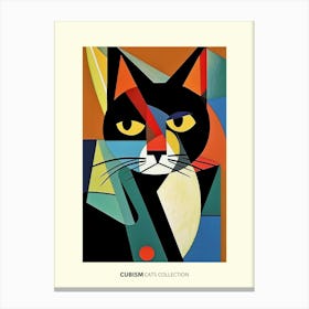 Picasso  Inspired Cats Cubism Collection Canvas Print