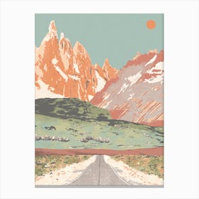 Patagonia Mountain Art Print Canvas Print