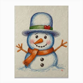 Snowman 3 Canvas Print