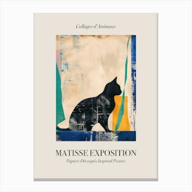Cat 3 Matisse Inspired Exposition Animals Poster Canvas Print