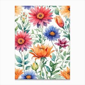 Watercolor Flowers 35 Canvas Print