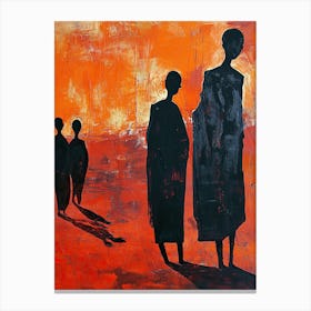 Silhouettes Of African Women Canvas Print