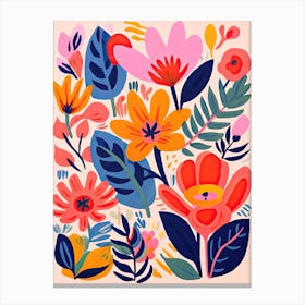 Floral Fantasy; Matisse Style Whimsical Dance Canvas Print