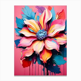 Abstract Flower Painting 12 Canvas Print