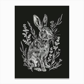 Polish Rabbit Minimalist Illustration 4 Canvas Print
