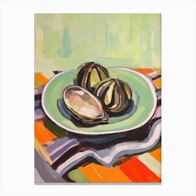 Mussels Italian Still Life Painting Canvas Print