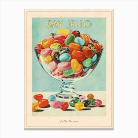 Jelly Beans Vintage Retro Illustration 1 Poster Canvas Print