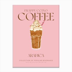 Frappuccino Coffee Arabica Canvas Print