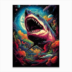 Shark In Space Canvas Print