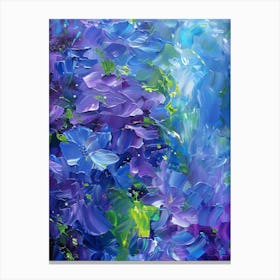 Blue And Purple Flowers Canvas Print