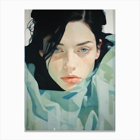 Girl With Blue Eyes Canvas Print