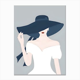 Lady In A Hat Canvas Print