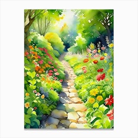 Path In The Garden Canvas Print