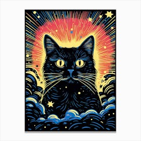 Stardust Purrade, Psychedelic Cats series Canvas Print