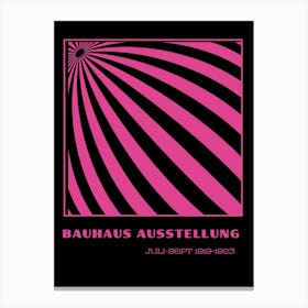 Bauhaus Pink Exhibition 4 Canvas Print