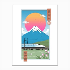 Shinkansen in Mt. Fuji Canvas Print